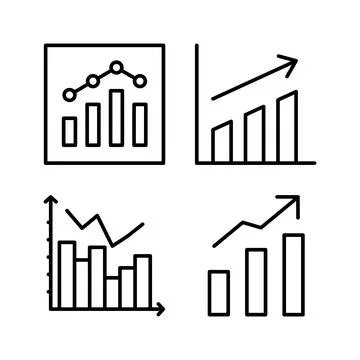 Growing graph Icon vector. Chart icon. Graph Icon Illustrazione stock