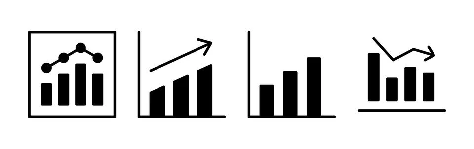 Growing graph Icon vector. Chart icon. Graph Icon Stock Illustration