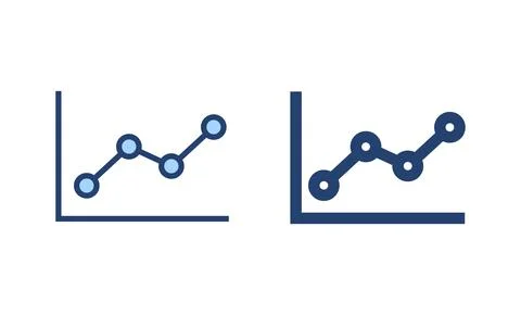 Growing graph icon vector. Chart sign and symbol. diagram icon Stock Illustration