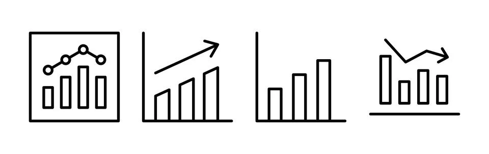 Growing graph Icon vector. Chart icon. Graph Icon 스톡 일러스트