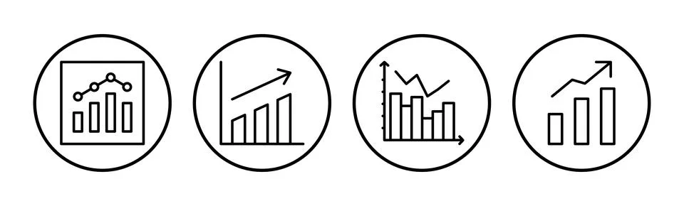 Growing graph Icon vector. Chart icon. Graph Icon Illustrazione stock