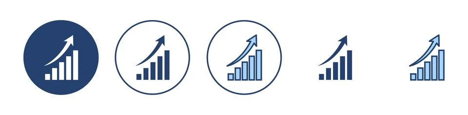 Growing graph icon vector. Chart sign and symbol. diagram icon Stock Illustration