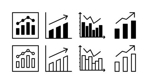 Growing graph Icon vector. Chart icon. Graph Icon イラスト素材