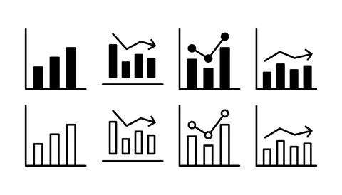Growing graph Icon vector. Chart icon. Graph Icon Illustrazione stock