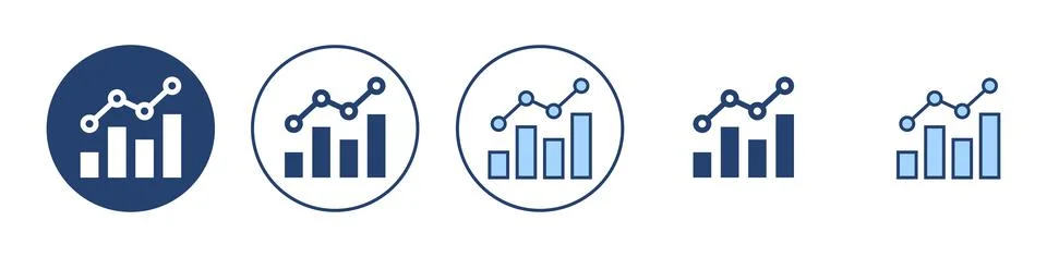Growing graph icon vector. Chart sign and symbol. diagram icon Illustrazione stock