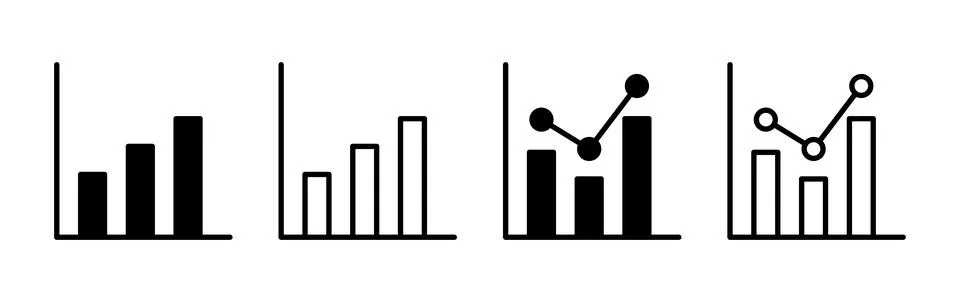 Growing graph Icon vector. Chart icon. Graph Icon Stock Illustration