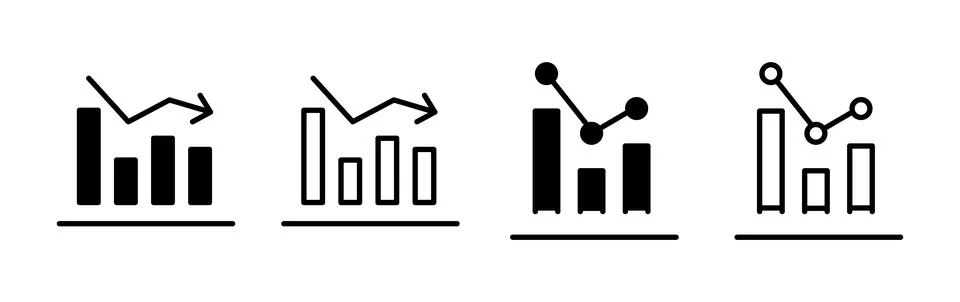 Growing graph Icon vector. Chart icon. Graph Icon Illustrazione stock