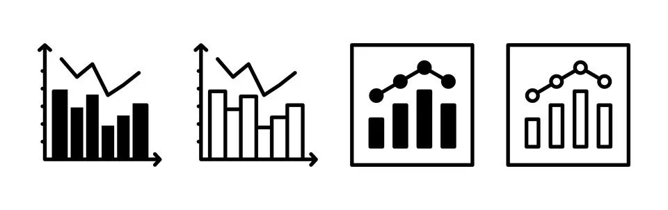 Growing graph Icon vector. Chart icon. Graph Icon Illustrazione stock