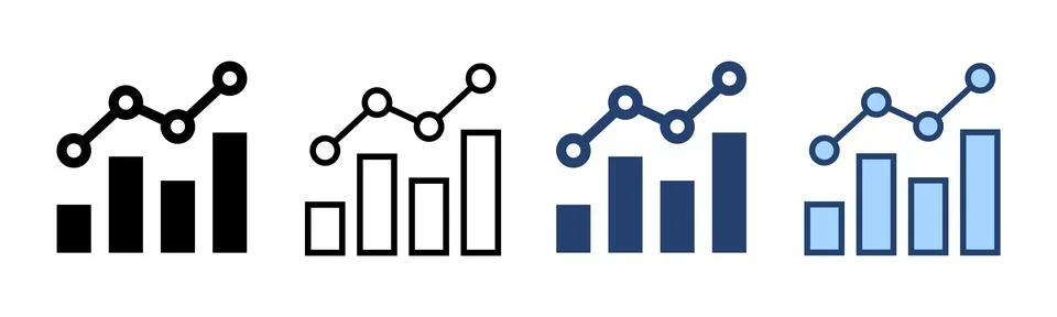 Growing graph icon vector. Chart sign and symbol. diagram icon Stock Illustration
