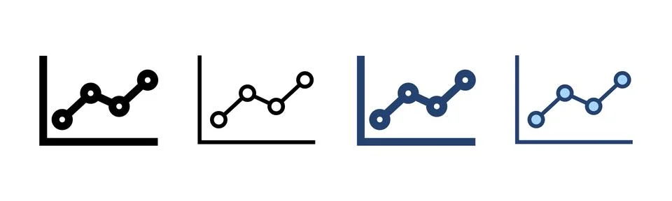 Growing graph icon vector. Chart sign and symbol. diagram icon Stock Illustration