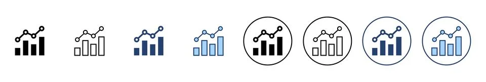 Growing graph icon vector. Chart sign and symbol. diagram icon Stock Illustration
