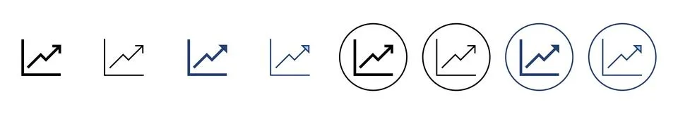 Growing graph icon vector. Chart sign and symbol. diagram icon Illustrazione stock