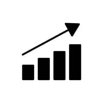 Growing graph icon vector. Chart sign and symbol. diagram icon Stock Illustration