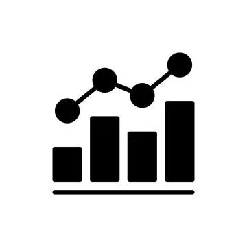 Growing graph icon vector. Chart sign and symbol. diagram icon Illustrazione stock