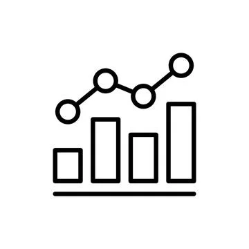 Growing graph icon vector. Chart sign and symbol. diagram icon Stock Illustration