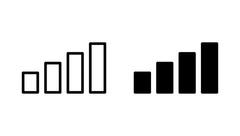 Growing graph icon vector. Chart sign and symbol. diagram icon Stock Illustration
