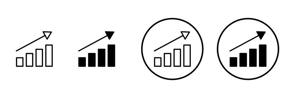 Growing graph icon vector. Chart sign and symbol. diagram icon Illustrazione stock