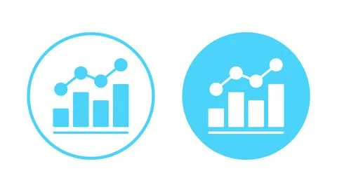 Growing graph icon vector. Chart sign and symbol. diagram icon Stock Illustration