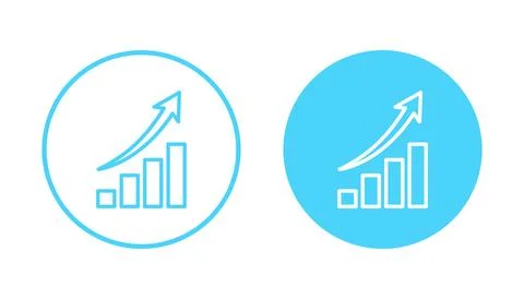Growing graph icon vector. Chart sign and symbol. diagram icon Stock Illustration