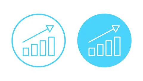 Growing graph icon vector. Chart sign and symbol. diagram icon Stock Illustration