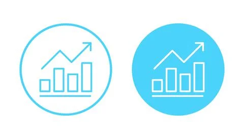 Growing graph icon vector. Chart sign and symbol. diagram icon Illustrazione stock