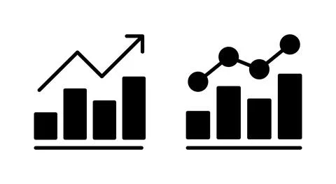 Growing graph icon vector. Chart sign and symbol. diagram icon Illustrazione stock