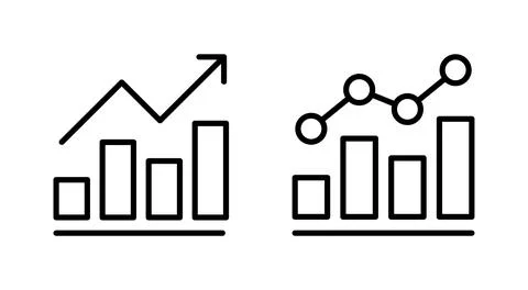 Growing graph icon vector. Chart sign and symbol. diagram icon Illustrazione stock