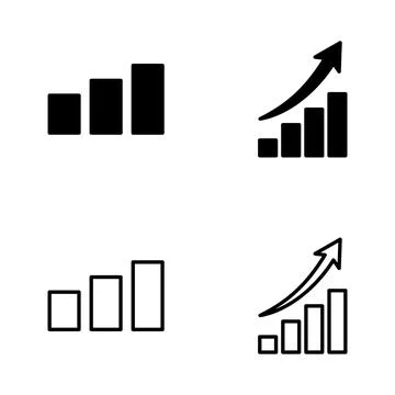 Growing graph icon vector. Chart sign and symbol. diagram icon Stock Illustration