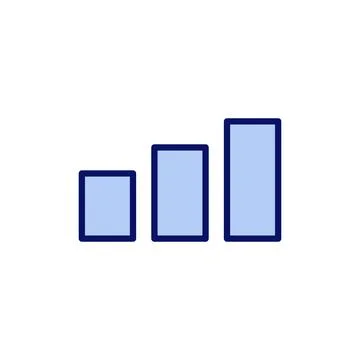 Growing graph icon vector. Chart sign and symbol. diagram icon Stock Illustration
