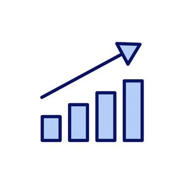 Growing graph icon vector. Chart sign and symbol. diagram icon Illustrazione stock