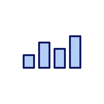 Growing graph icon vector. Chart sign and symbol. diagram icon Stock Illustration