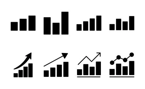 Growing graph icon vector. Chart sign and symbol. diagram icon Illustrazione stock