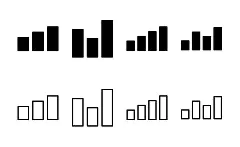 Growing graph icon vector. Chart sign and symbol. diagram icon Illustrazione stock