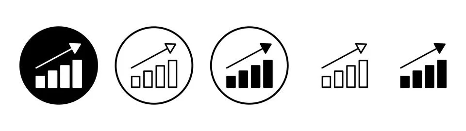 Growing graph icon vector. Chart sign and symbol. diagram icon Illustrazione stock