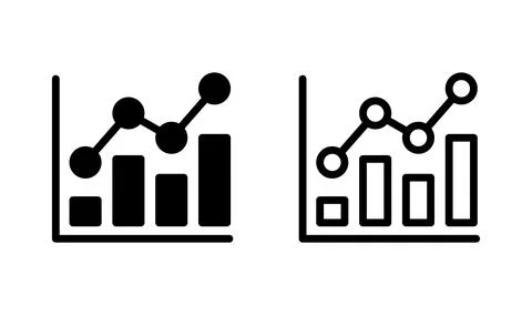 Growing graph Icon vector. Chart icon. Graph Icon Stock Illustration