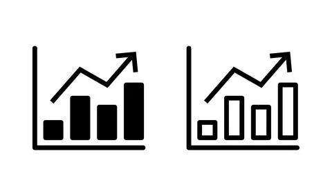 Growing graph Icon vector. Chart icon. Graph Icon イラスト素材