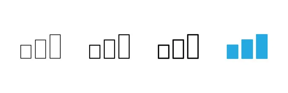 Growing graph icon vector. Chart sign and symbol. diagram icon イラスト素材