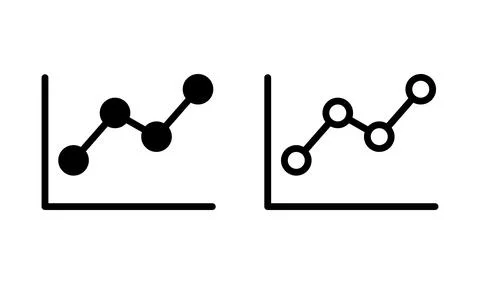 Growing graph Icon vector. Chart icon. Graph Icon 스톡 일러스트