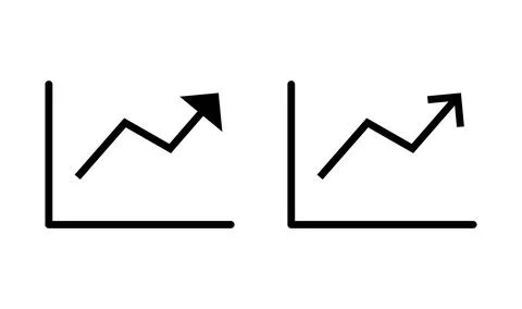 Growing graph Icon vector. Chart icon. Graph Icon Stock Illustration