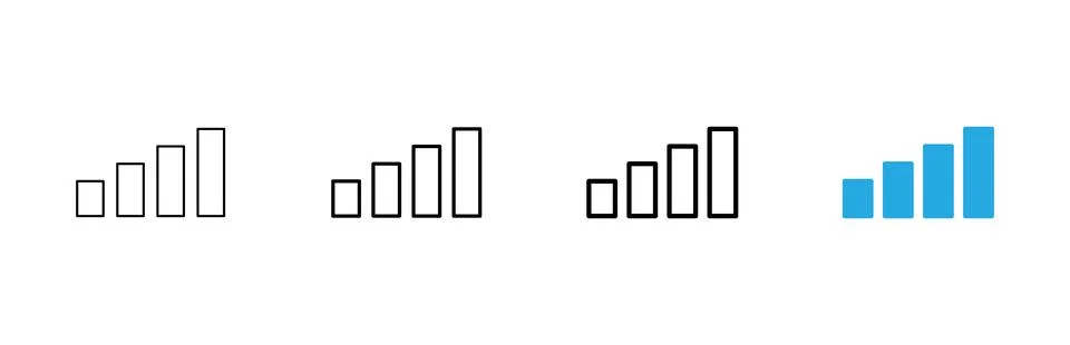 Growing graph icon vector. Chart sign and symbol. diagram icon Stock Illustration