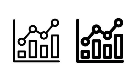 Growing graph Icon vector. Chart icon. Graph Icon Stock Illustration