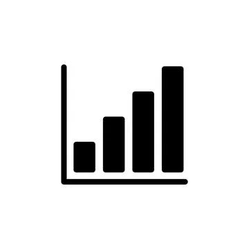 Growing graph Icon vector illustration. Chart sign and symbol. diagram icon Illustrazione stock