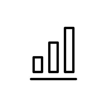 Growing graph Icon vector illustration. Chart sign and symbol. diagram icon Stock Illustration