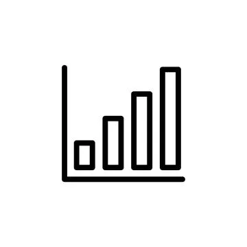 Growing graph Icon vector illustration. Chart sign and symbol. diagram icon Stock Illustration