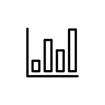 Growing graph Icon vector illustration. Chart sign and symbol. diagram icon Stock Illustration