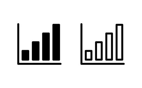 Growing graph Icon vector illustration. Chart sign and symbol. diagram icon Stock Illustration