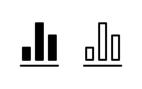 Growing graph Icon vector illustration. Chart sign and symbol. diagram icon Stock Illustration