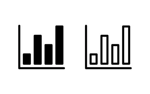 Growing graph Icon vector illustration. Chart sign and symbol. diagram icon Stock Illustration