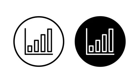 Growing graph Icon vector illustration. Chart sign and symbol. diagram icon Stock Illustration