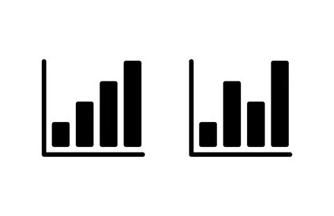 Growing graph Icon vector illustration. Chart sign and symbol. diagram icon Stock Illustration
